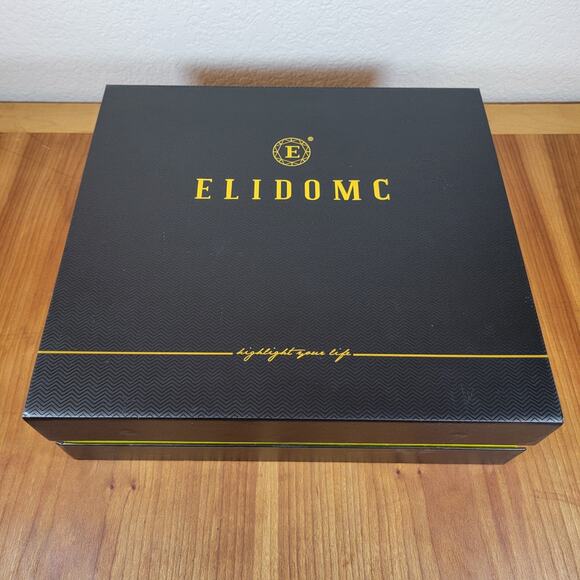 ELIDOMC Crystal Whiskey Decanter Set with 4 Glasses Lead Free 5 Piece Gift Box - Picture 1 of 12